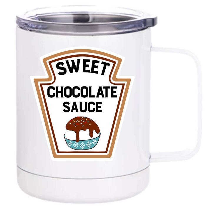 Group Condiments Halloween Costume Sweet Chocolate Sauce Front & Back 12oz Stainless Steel Tumbler Cup