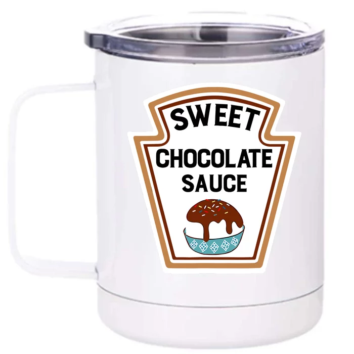 Group Condiments Halloween Costume Sweet Chocolate Sauce Front & Back 12oz Stainless Steel Tumbler Cup