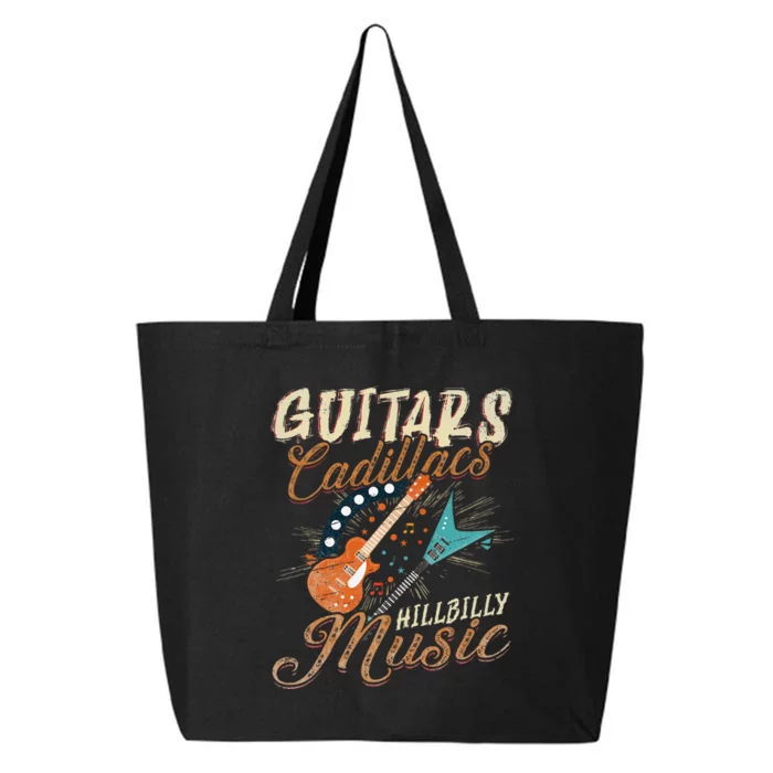 Guitars Cadillacs Hillbilly Music Country Songs And Music 25L Jumbo Tote