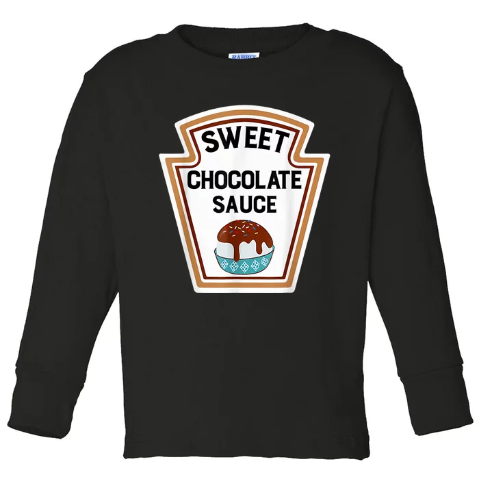 Group Condiments Halloween Costume Sweet Chocolate Sauce Toddler Long Sleeve Shirt