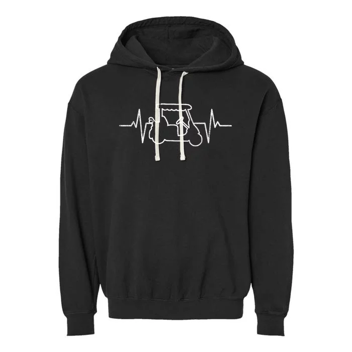 Golf Cart Heartbeat Garment-Dyed Fleece Hoodie