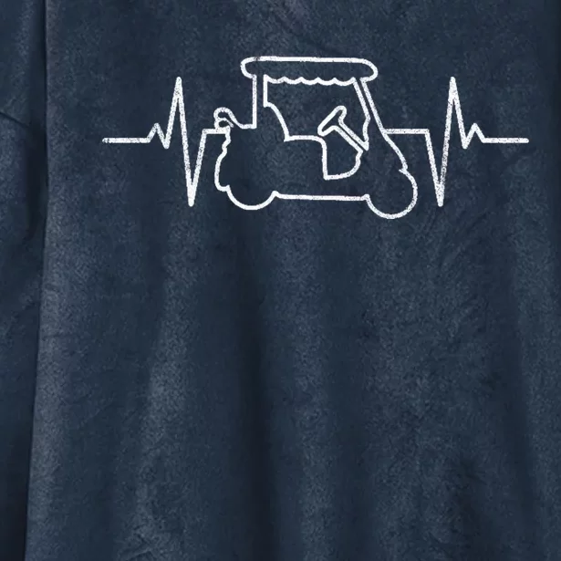 Golf Cart Heartbeat Hooded Wearable Blanket