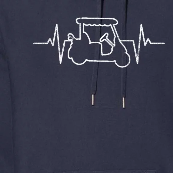 Golf Cart Heartbeat Premium Hoodie