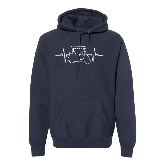 Golf Cart Heartbeat Premium Hoodie