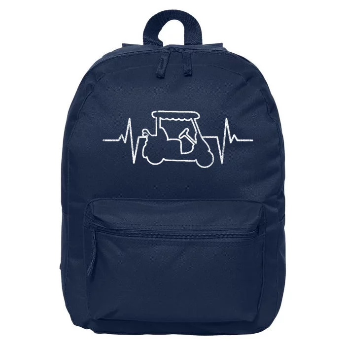 Golf Cart Heartbeat 16 in Basic Backpack