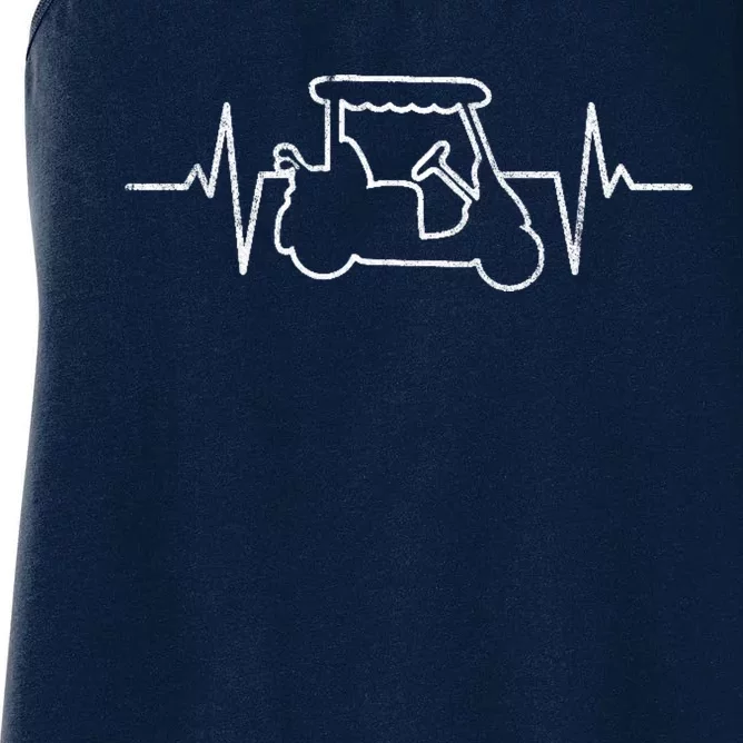 Golf Cart Heartbeat Women's Racerback Tank