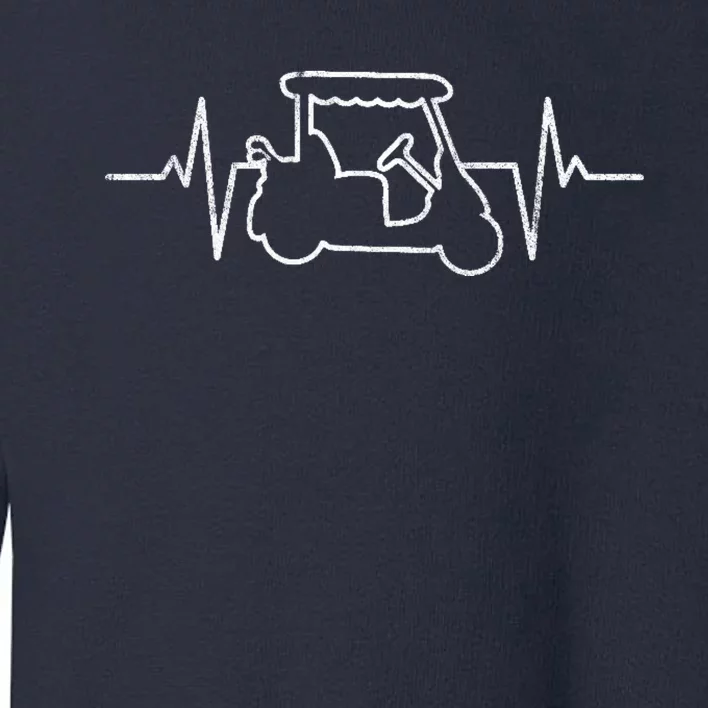 Golf Cart Heartbeat Toddler Sweatshirt