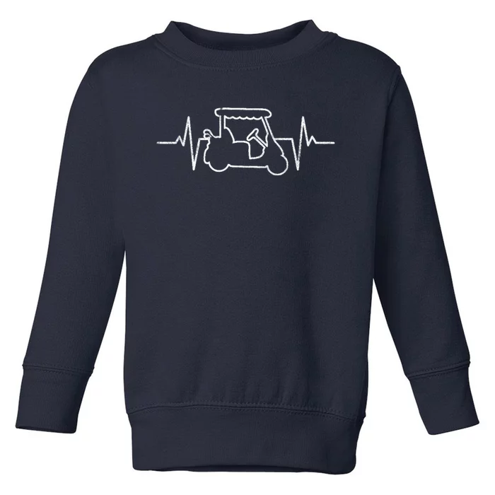 Golf Cart Heartbeat Toddler Sweatshirt