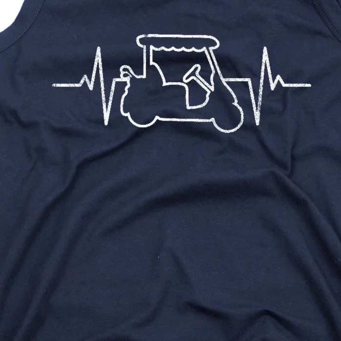 Golf Cart Heartbeat Tank Top