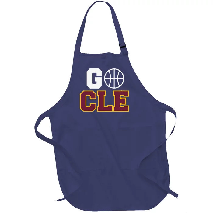 Go Cleveland Hometown Basketball Fan Gift Full-Length Apron With Pocket