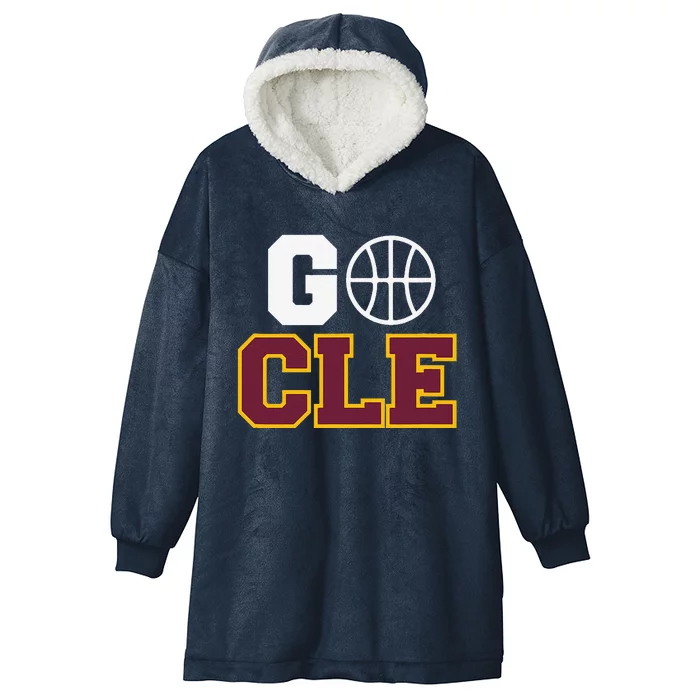 Go Cleveland Hometown Basketball Fan Gift Hooded Wearable Blanket