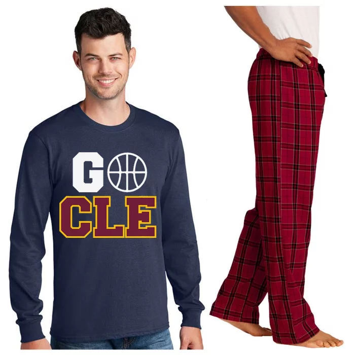 Go Cleveland Hometown Basketball Fan Gift Long Sleeve Pajama Set