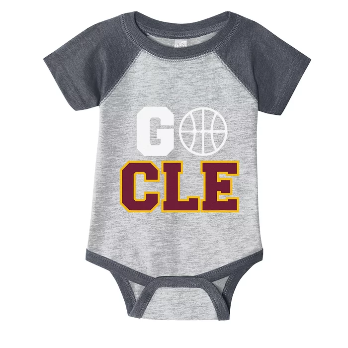 Go Cleveland Hometown Basketball Fan Gift Infant Baby Jersey Bodysuit