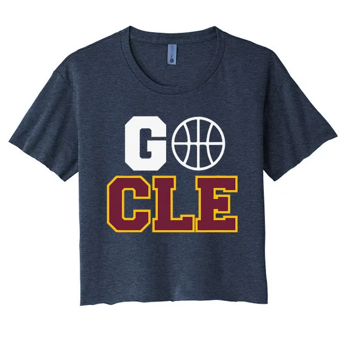 Go Cleveland Hometown Basketball Fan Gift Women's Crop Top Tee