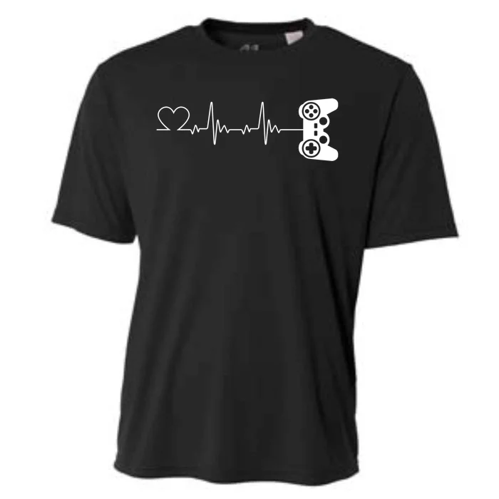 Game Controller Heartbeat Gift Cooling Performance Crew T-Shirt