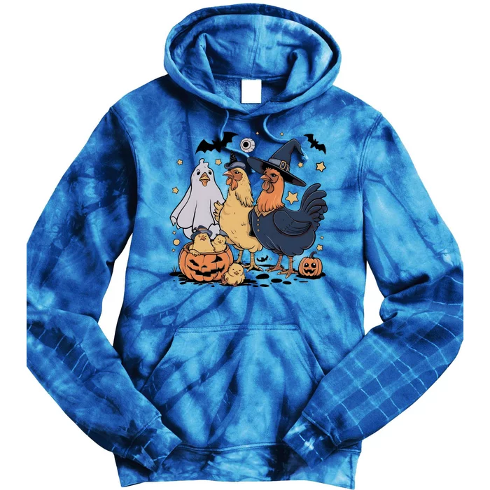 Ghost Chicken Halloween Tie Dye Hoodie