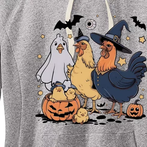 Ghost Chicken Halloween Women's Fleece Hoodie