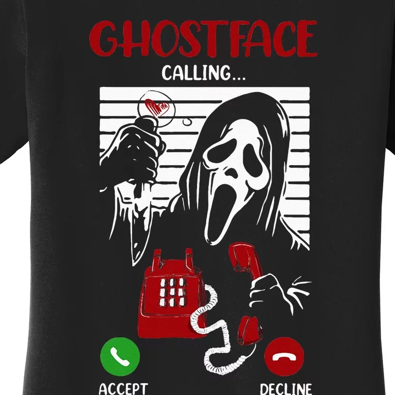 Ghostface Calling Halloween Funny Ghost Scary For Men Women Women's T-Shirt