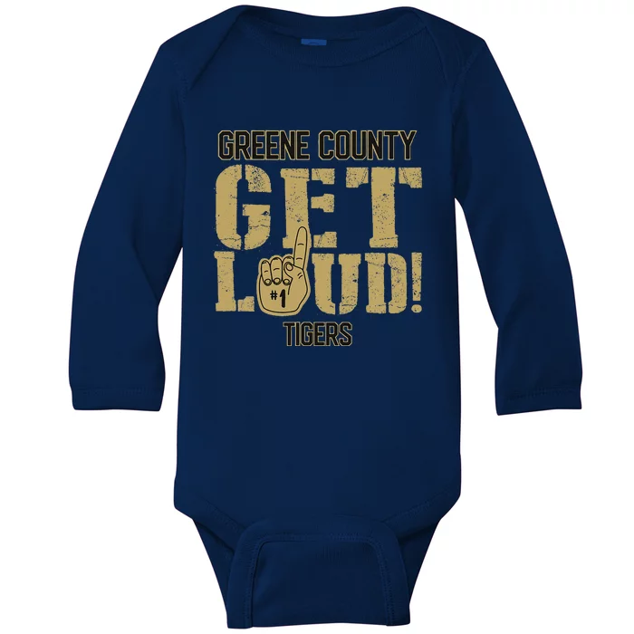 Greene County High School Get Loud Tigers Baby Long Sleeve Bodysuit