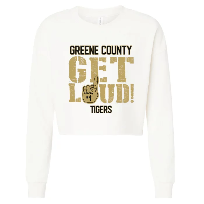 Greene County High School Get Loud Tigers Cropped Pullover Crew