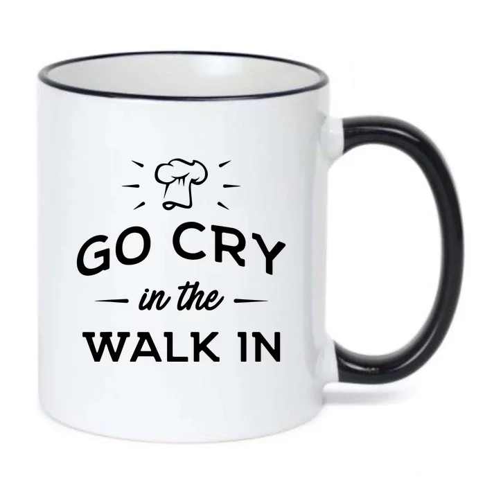 Go Cry In The Walk In Funny Cooking Lover Chef Cook Black Color Changing Mug