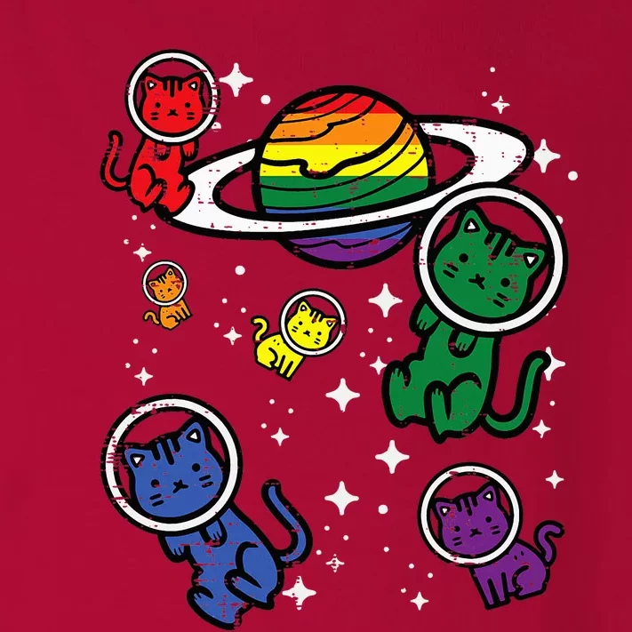 Gay Cats In Space Rainbow Pride Month Lgbtq Ally Toddler Long Sleeve Shirt