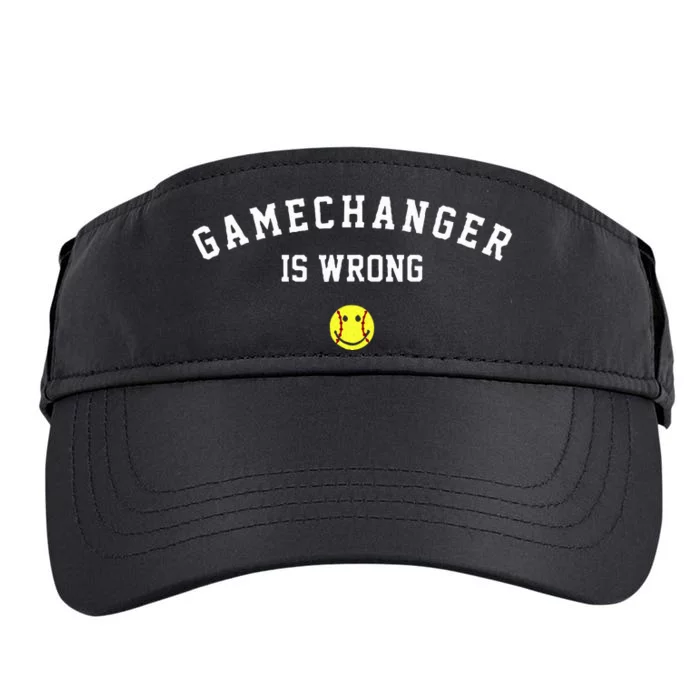 Game Changer Is Wrong Funny Baseball Softball Ball Game Day Adult Drive Performance Visor