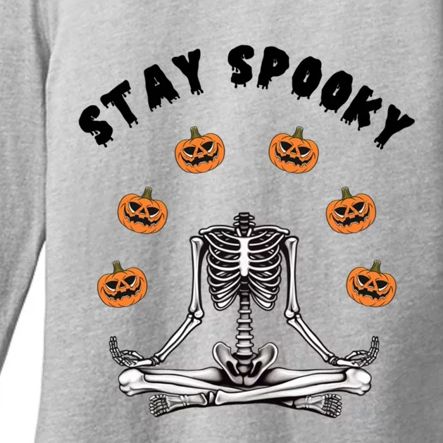 Ghos Creep It Real Cute Pumpkin Meaningful Gift Stay Spooky Cute Gift Womens CVC Long Sleeve Shirt