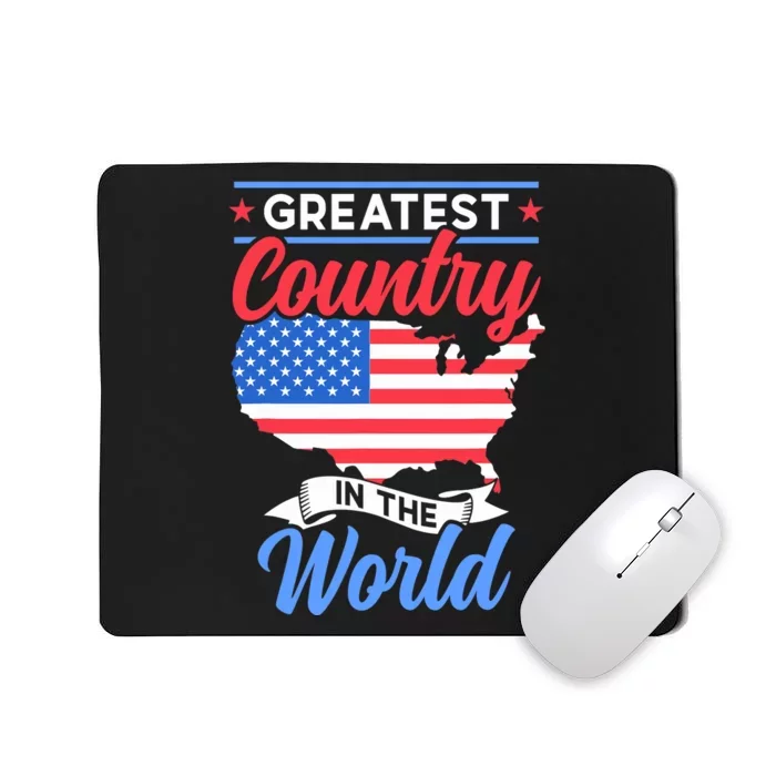 Greatest Country In The World Us Usa American America Us Usa Mousepad