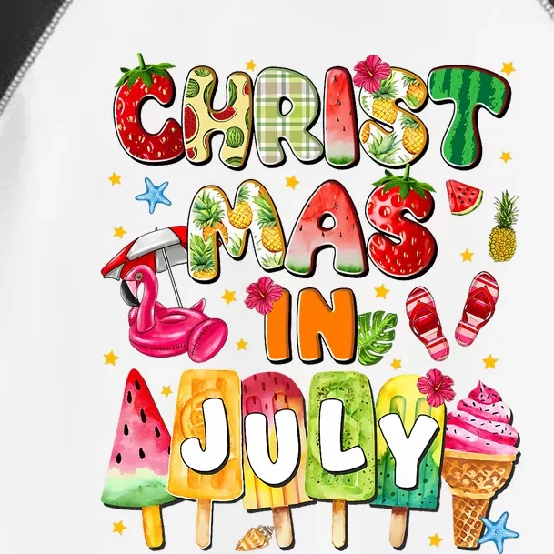 Groovy Christmas In July Summer Hawaii Toddler Fine Jersey T-Shirt