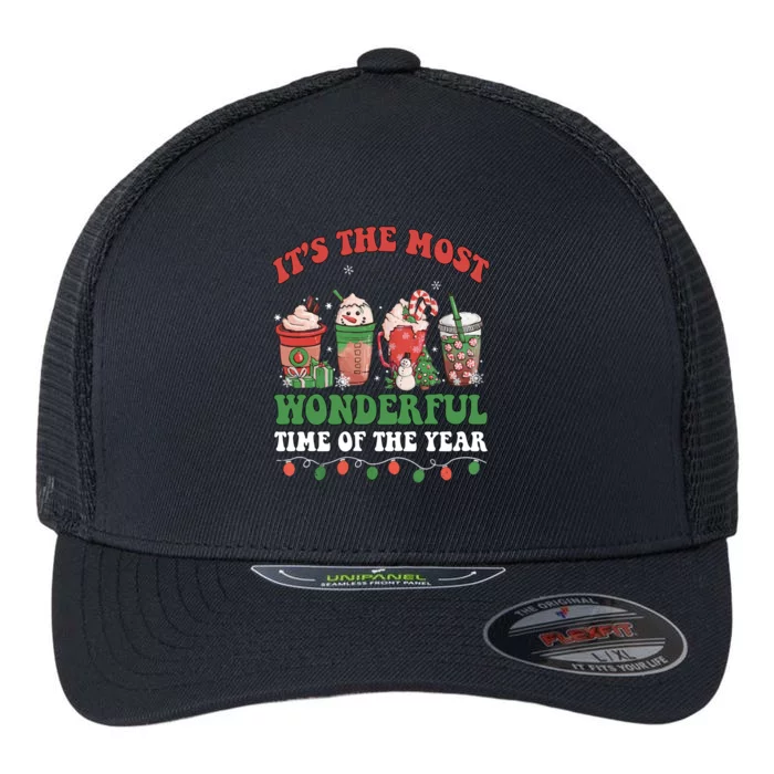 Groovy Christmas ItS The Most Wonderful Time Of The Year Cute Gift Flexfit Unipanel Trucker Cap