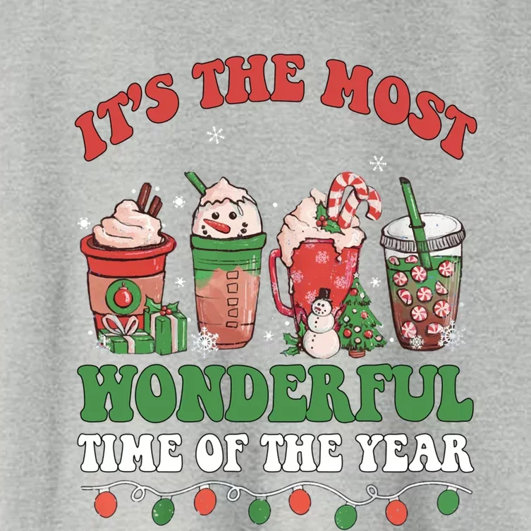 Groovy Christmas ItS The Most Wonderful Time Of The Year Cute Gift Women's Crop Top Tee