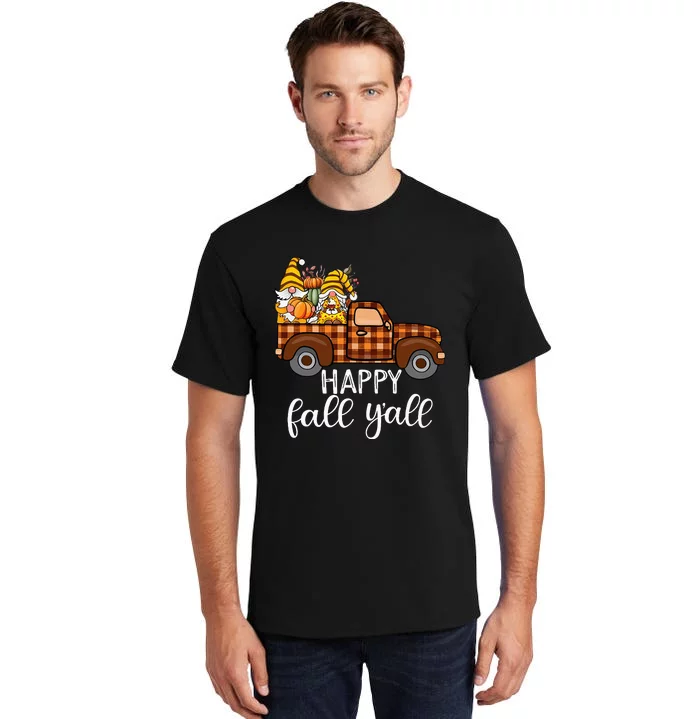 Gnomes Couple In Truck Pumpkin Spice Fall Yall Autumn Gnome Tall T-Shirt