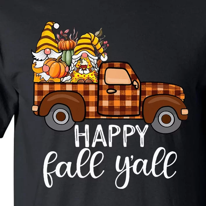 Gnomes Couple In Truck Pumpkin Spice Fall Yall Autumn Gnome Tall T-Shirt