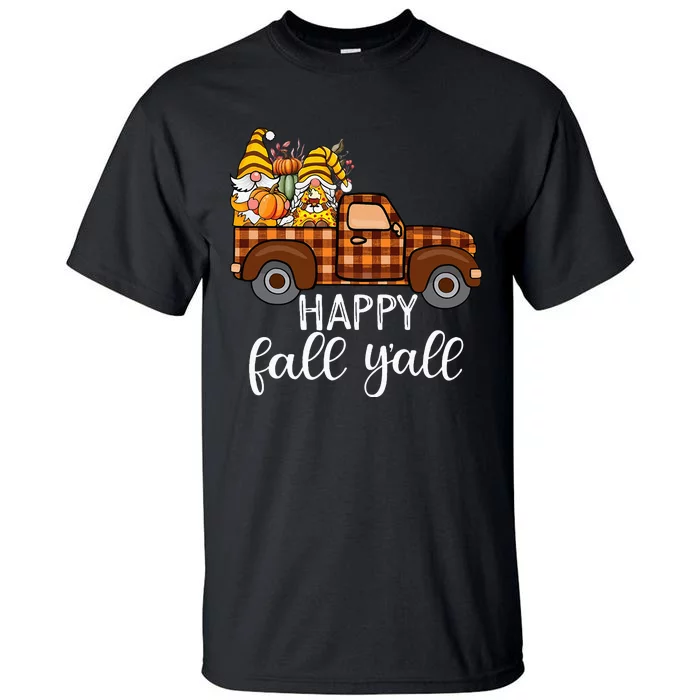 Gnomes Couple In Truck Pumpkin Spice Fall Yall Autumn Gnome Tall T-Shirt