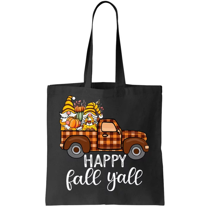 Gnomes Couple In Truck Pumpkin Spice Fall Yall Autumn Gnome Tote Bag