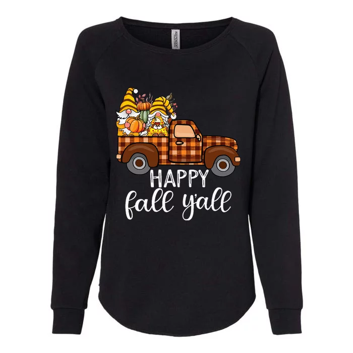 Gnomes Couple In Truck Pumpkin Spice Fall Yall Autumn Gnome Womens California Wash Sweatshirt