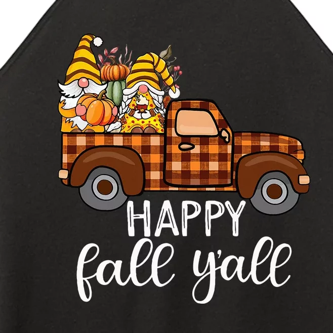 Gnomes Couple In Truck Pumpkin Spice Fall Yall Autumn Gnome Women’s Perfect Tri Rocker Tank