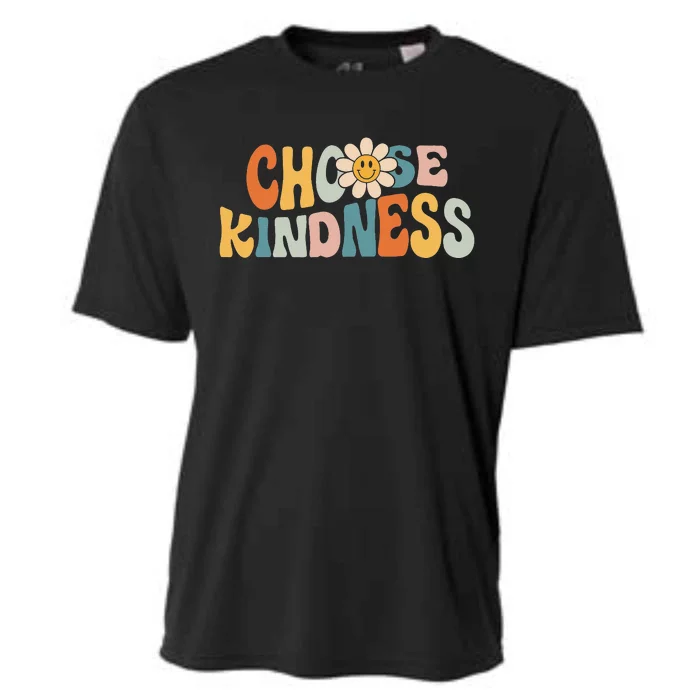 Groovy Choose Kindness Be Kind Inspirational Teacher Cooling Performance Crew T-Shirt