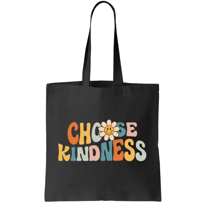 Groovy Choose Kindness Be Kind Inspirational Teacher Tote Bag