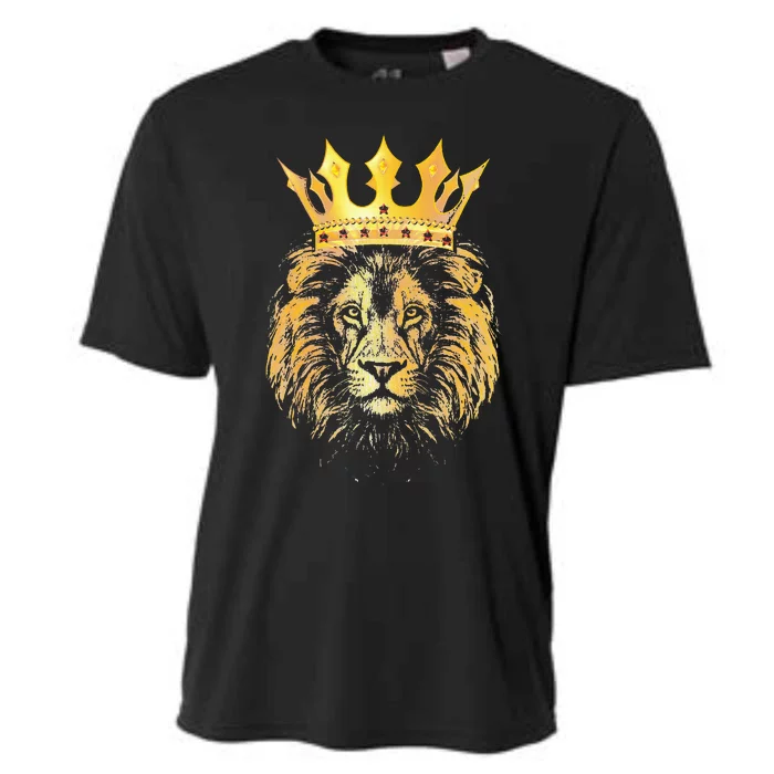 Gold Crown King Lion For Father Birthday Cooling Performance Crew T-Shirt