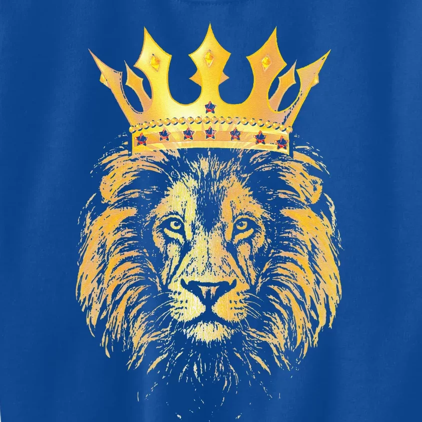 Gold Crown King Lion For Father Birthday Kids Sweatshirt