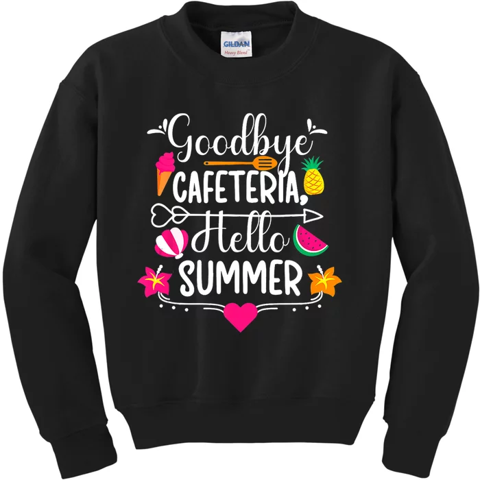 Goodbye Cafeteria Lunch Lady Last Day Of School Kids Sweatshirt