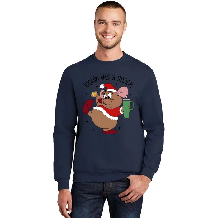 Gus Christmas Looking Like A Snack Cute Mouse Tall Sweatshirt