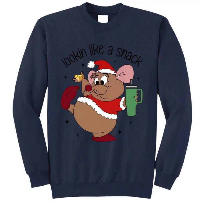 Gus Christmas Looking Like A Snack Cute Mouse Tall Sweatshirt