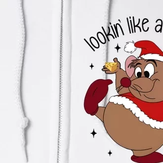 Gus Christmas Looking Like A Snack Cute Mouse Full Zip Hoodie