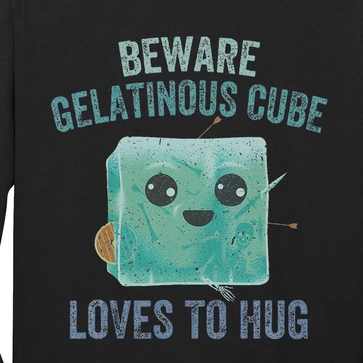 Gelatinous Cube Loves To Hug Funny Design Long Sleeve Shirt