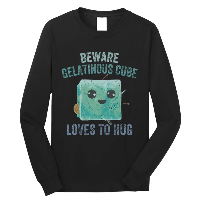 Gelatinous Cube Loves To Hug Funny Design Long Sleeve Shirt