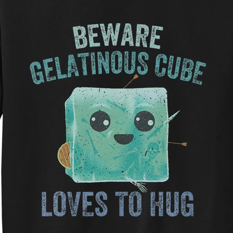 Gelatinous Cube Loves To Hug Funny Design Tall Sweatshirt