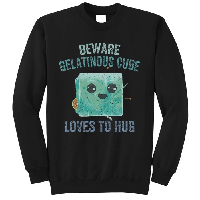 Gelatinous Cube Loves To Hug Funny Design Tall Sweatshirt